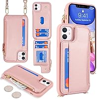 Vista 35 de Cavor for iPhone 11 Wallet Case with Card Slots Holder,Premium PU Leather Kickstand Feature Case [Wrist Strap] Double Magnetic Clasp Shockproof Flip
