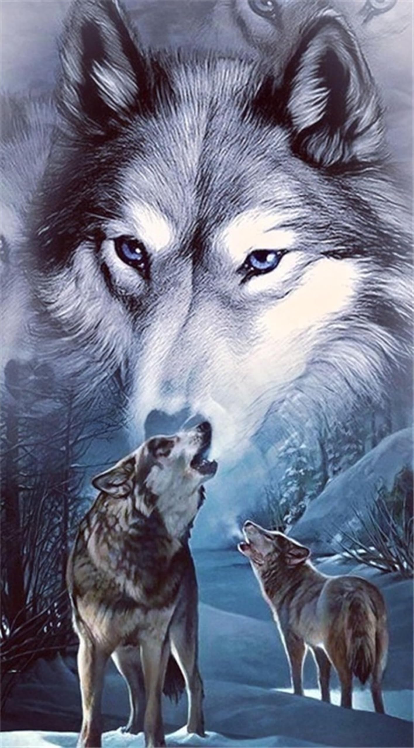 Kit De Peinture Diamant Loup 5D, Peinture Diamant DIY, Adapté