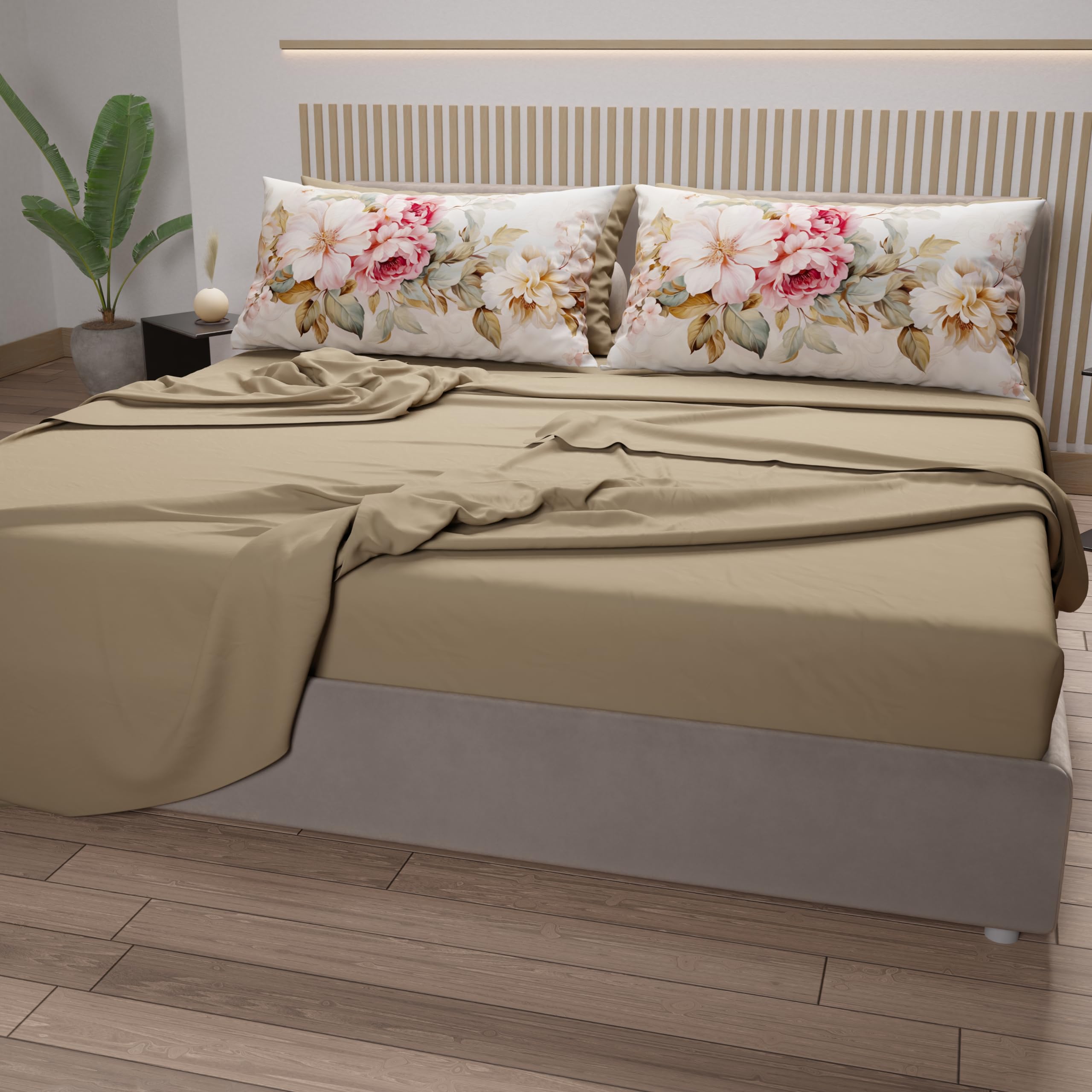 PETTI Artigiani Italiani, Cotton Sheets with Pillowcases in Digital Print, Double Bed Sheet, Complete Bed Set, Provence - Image 3