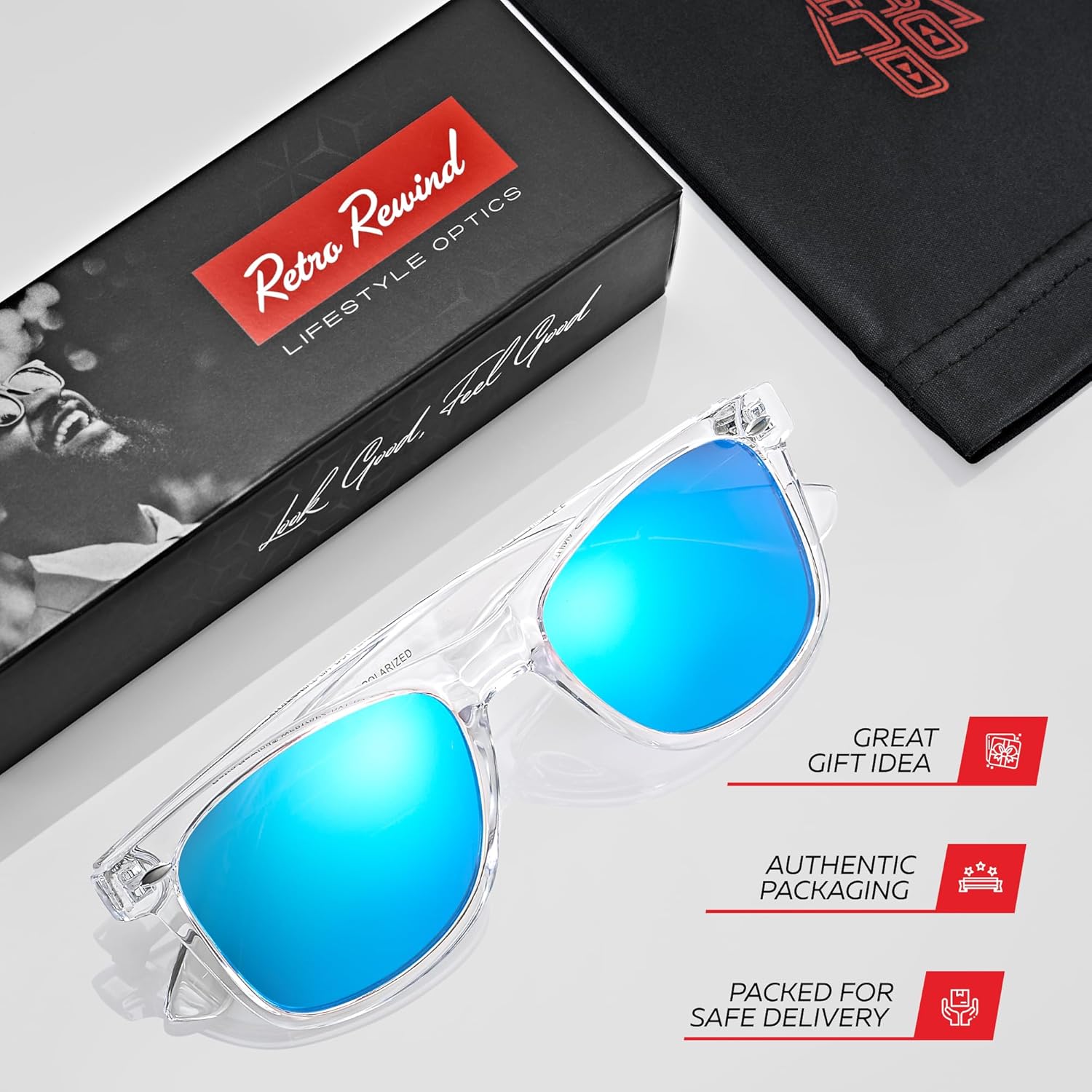 Retro Rewind Polarized Sunglasses for Men and Women - UV Protection Classic Sun Glasses - Image 4
