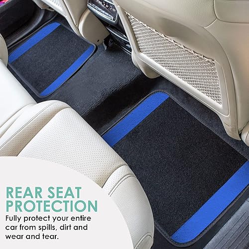 Miniatura 5 de FH Group Alfombrillas Automotrices para Piso  Ajuste Universal Alfombrillas Premium de Alfombra para Automóvil con Almohadilla para Talón del