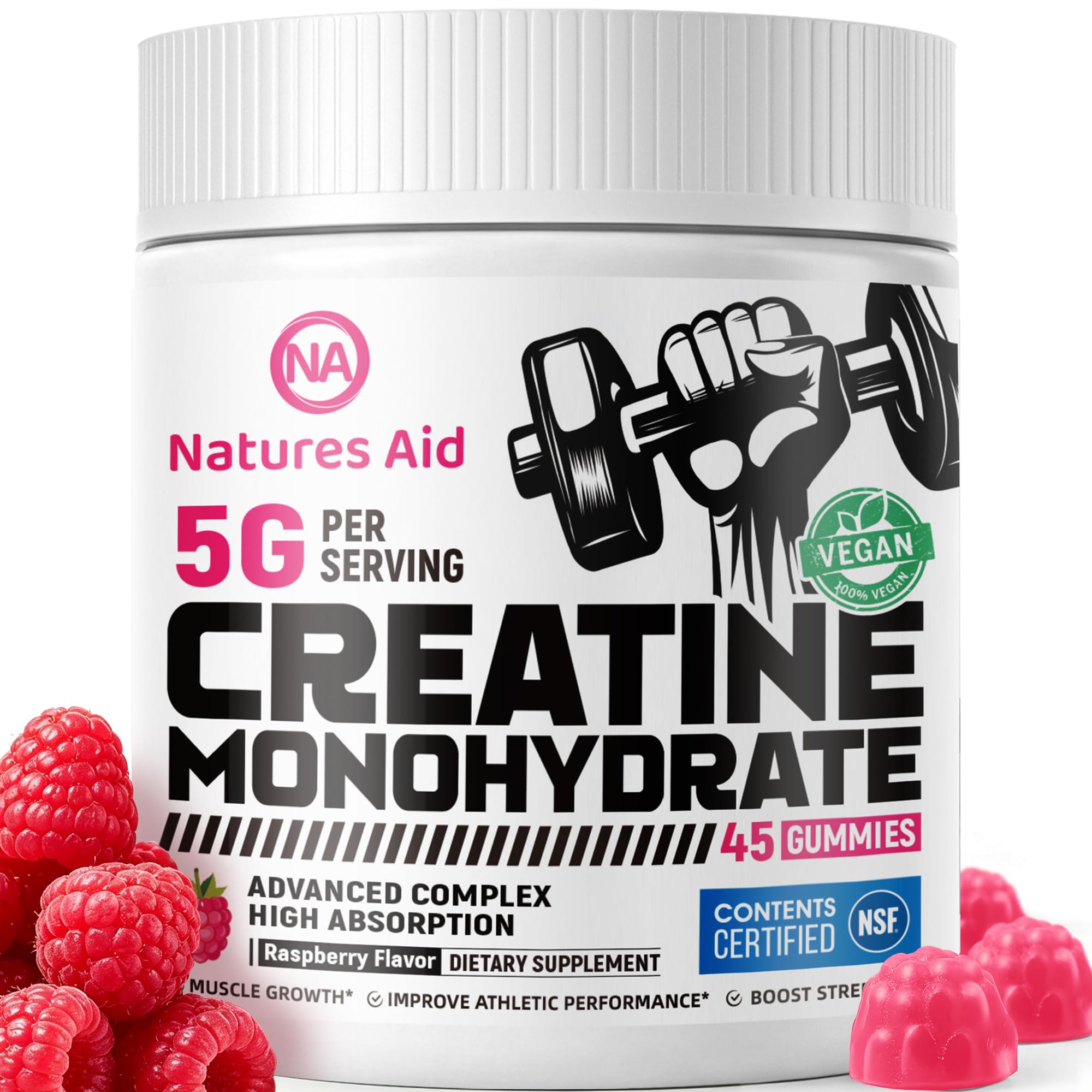 Creatine Monohydrate Gummies, NSF Certified Creatine Gummy, 5g Dose for Men & Women to Support Muscle, Strength, Recovery, Cognitive Health & Memory, Blueberry Flavor — Amazon image 18