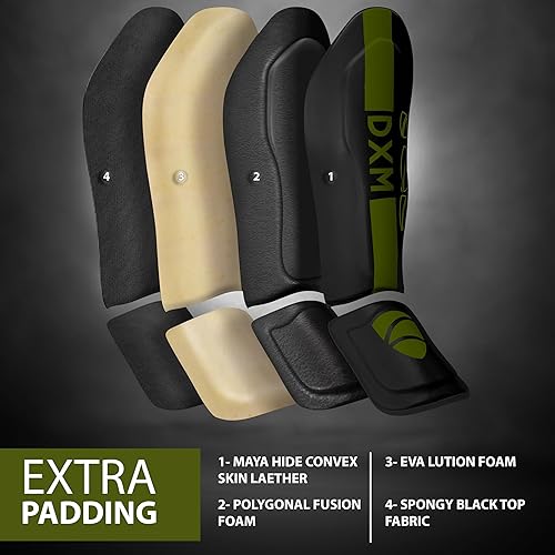 Miniatura 10 de Espinilleras de artes marciales kickboxing con protección en el empeine para Muay Thai, boxeo, artes marciales, karate, taekwondo, sparring,