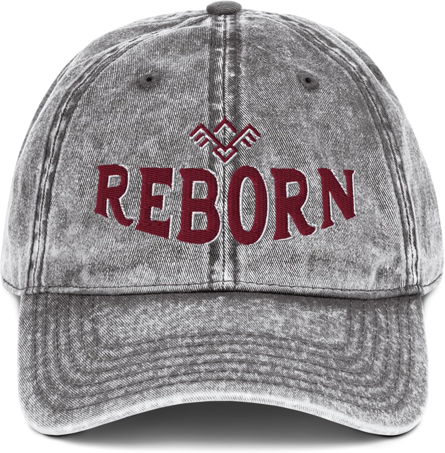 Reborn Custom Embroidered Hat for Men & Women–Personalized Vintage Cotton Hat with Snapback–Hats & Caps for Sports & Travel