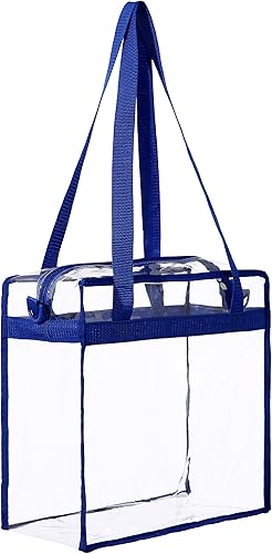 Vista 25 de BAGAIL Bolsas transparentes aprobadas para estadios con cierre de cremallera, bandolera bandolera con correa ajustable Negro