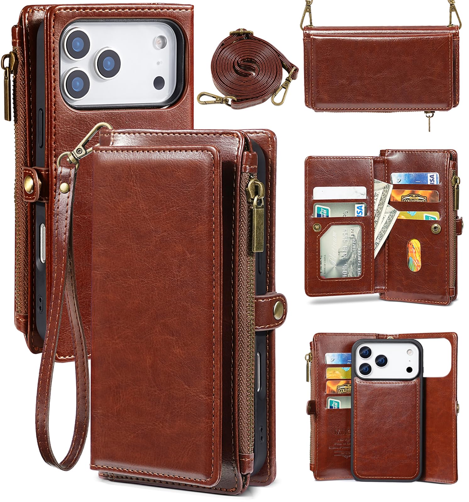 Amazon.com: MInCYB for iPhone 17 Pro Max Wallet Case, [Compatible