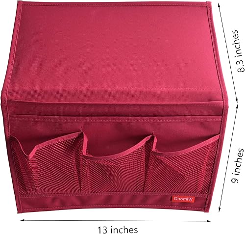 Miniatura 7 de DuomiW - Organizador de almacenamiento para el lado de la cama, para guardar el control remoto de TV, teléfonos, revistas, tablet, accesorios