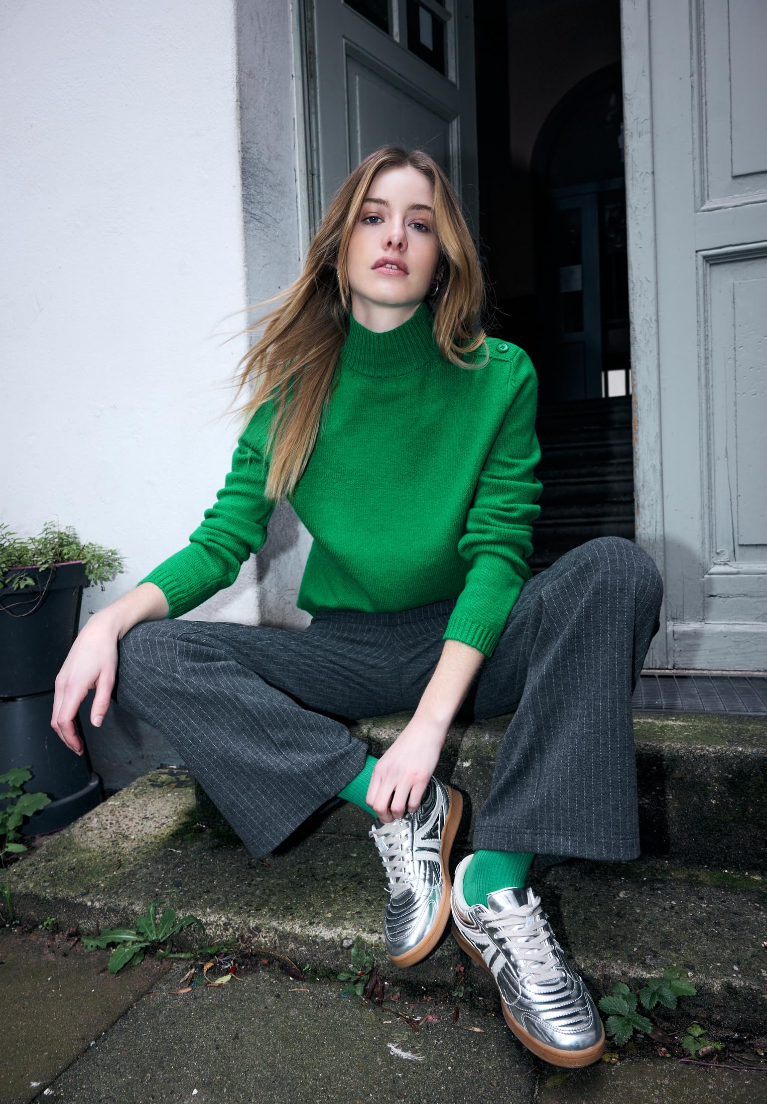 Street One Studio Damen Pullover mit Knopfdetail