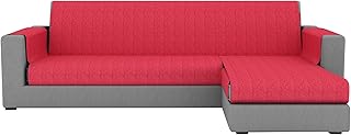 Eiffel Textile Paris Chaise Longue Couvre-canapé Bras Droit 280 x 195 x 2 cm Rouge