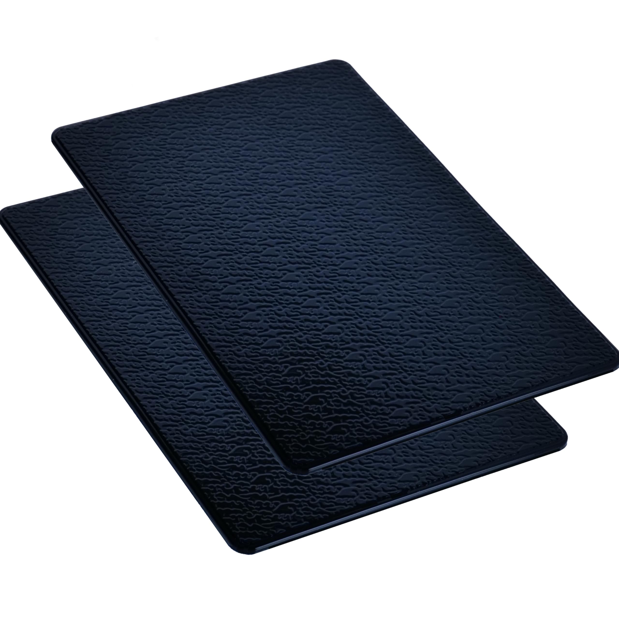 (Pack of 2) Extra Thick Sticky Anti-Slip Gel Pad, Mini-Factory PREMIUM Universal Non-Slip Dashboard Mat for Cell Phones, Sunglasses, Keys, Coins and more - Black (Medium Size: 6.5" X 4.5")