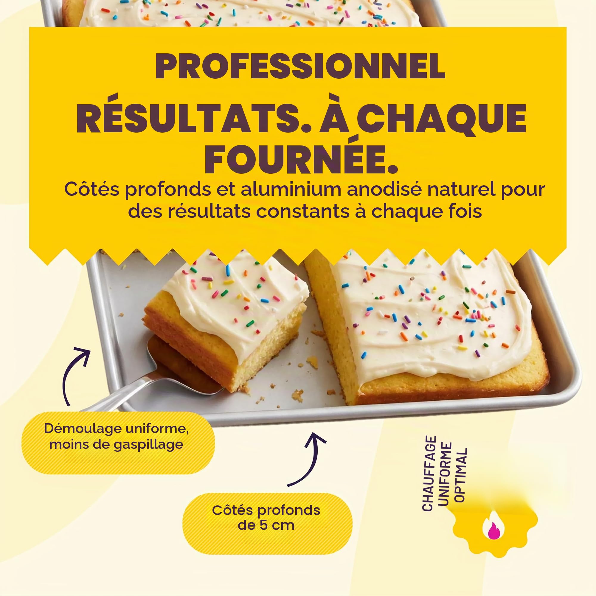 Wilton Performance Pans Moule à Gâteau Oblong 28x38 cm : Moule Rectangulaire en Aluminium Anodisé pour Gâteaux, Gratins et Même Pizza - 28x38x5 cm