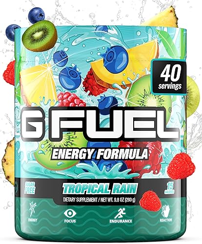 Miniatura 8 de G Fuel The Juice - Polvo de bebida energética para juegos, mezcla de cafeína pre-entrenamiento, aminoácidos para enfoque sin azúcar, vitaminas +