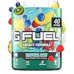 Gamma Labs G Fuel Tropical Rain Energy Drink Powder, Pre Workout Caffeine Powder, Energy Powder Drink Mix for Gaming, Sugar Free Focus Amino, Vitamin + Antioxidants, 9.8oz (Fruit Medley, 40 Servings)