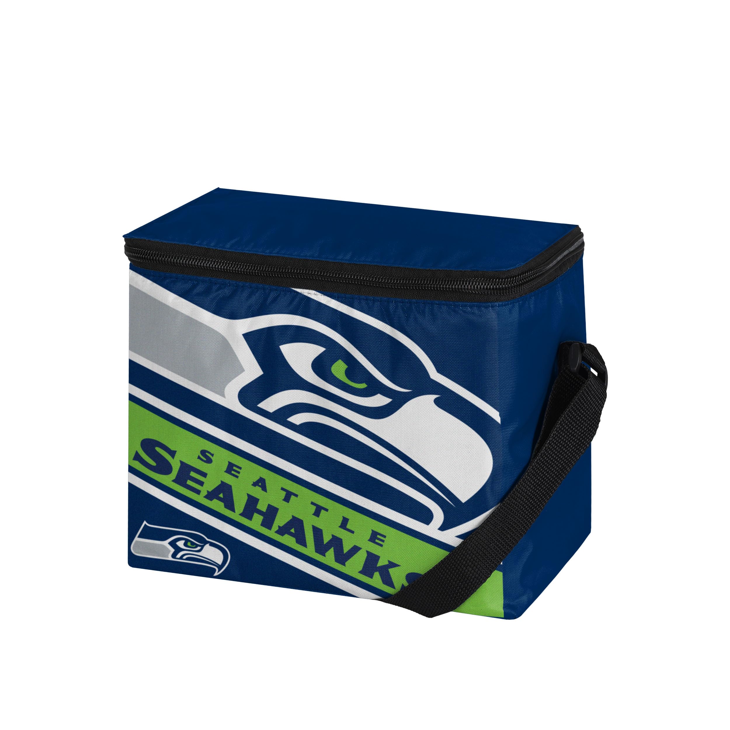 FOCO Seattle Seahawks Big Logo Stripe 6 Pack Cooler