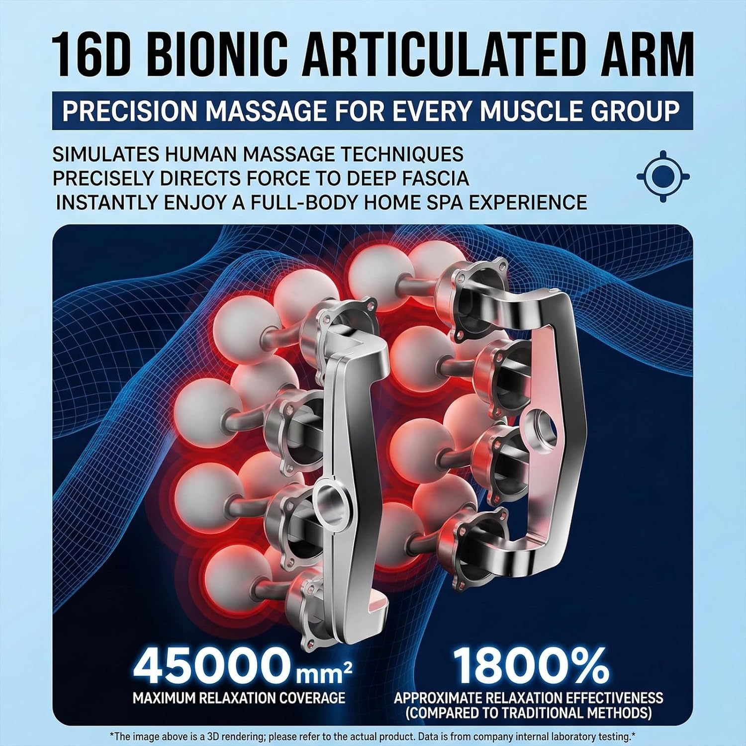 16-Head Massage Gun Deep Tissue, 9 Speeds & 9 Models Electric Percussion Muscle Massager, Quiet Portable Back Massager for Pain Relief, Relaxation for Back, Neck, Shoulders, Legs, Feet