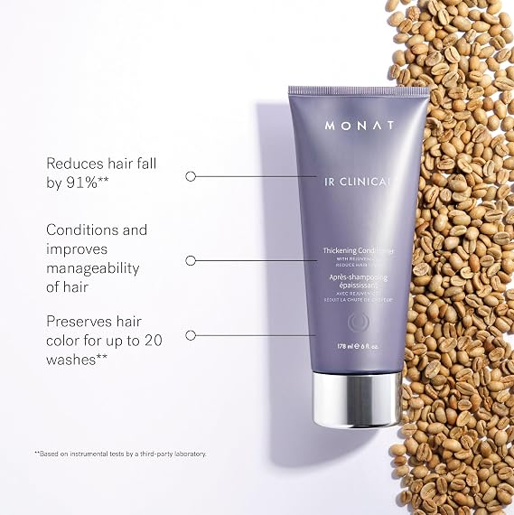 MONAT IR Clinical Thickening Conditioner Vegan Conditioner For Thinning Hair with Rosemary & Mint Repairing And Volume Boosting Action For Thicker/Fuller-Looking Hair