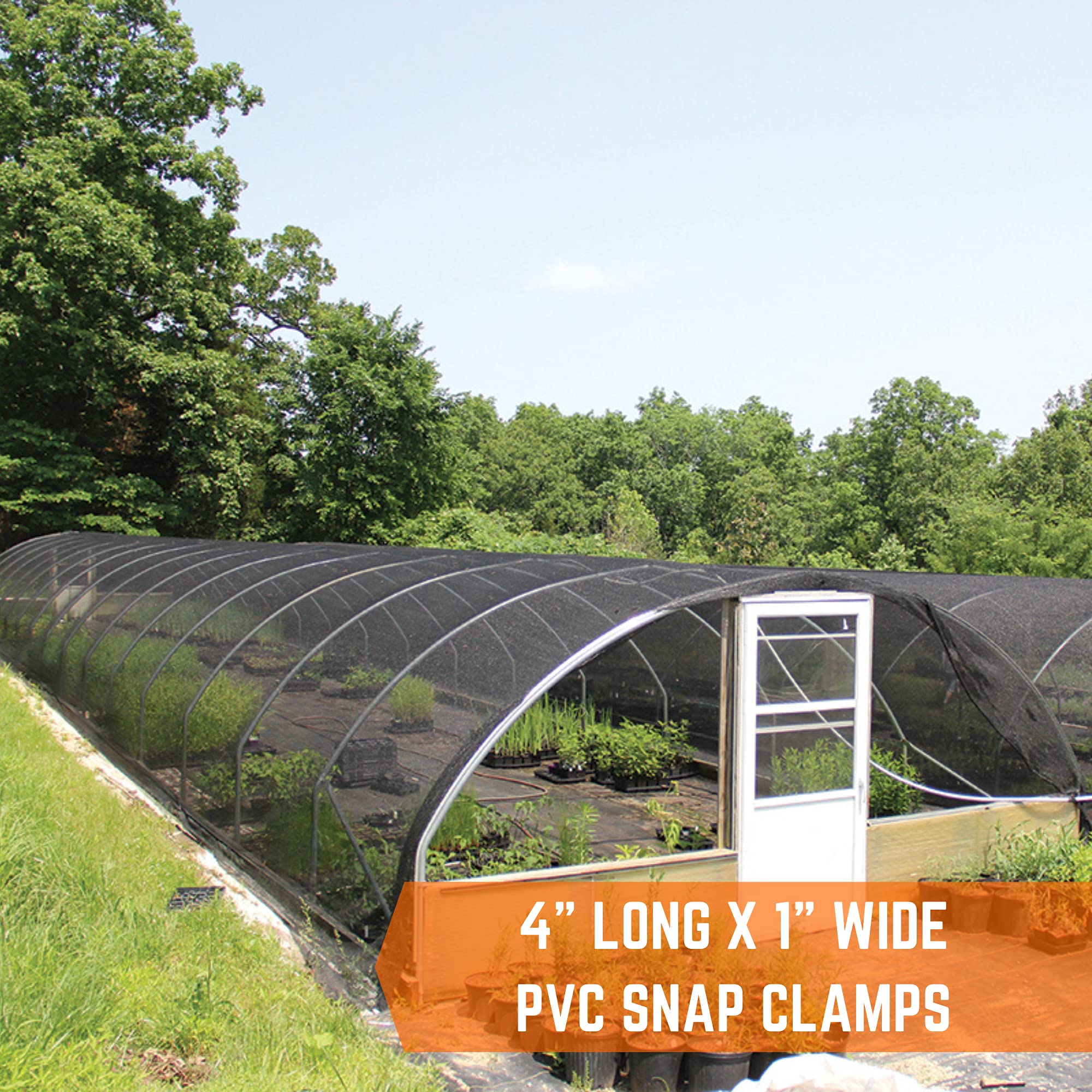 Farm Plastic Supply Snap Clamp 20 Pack (4" Long x 1" Wide) White