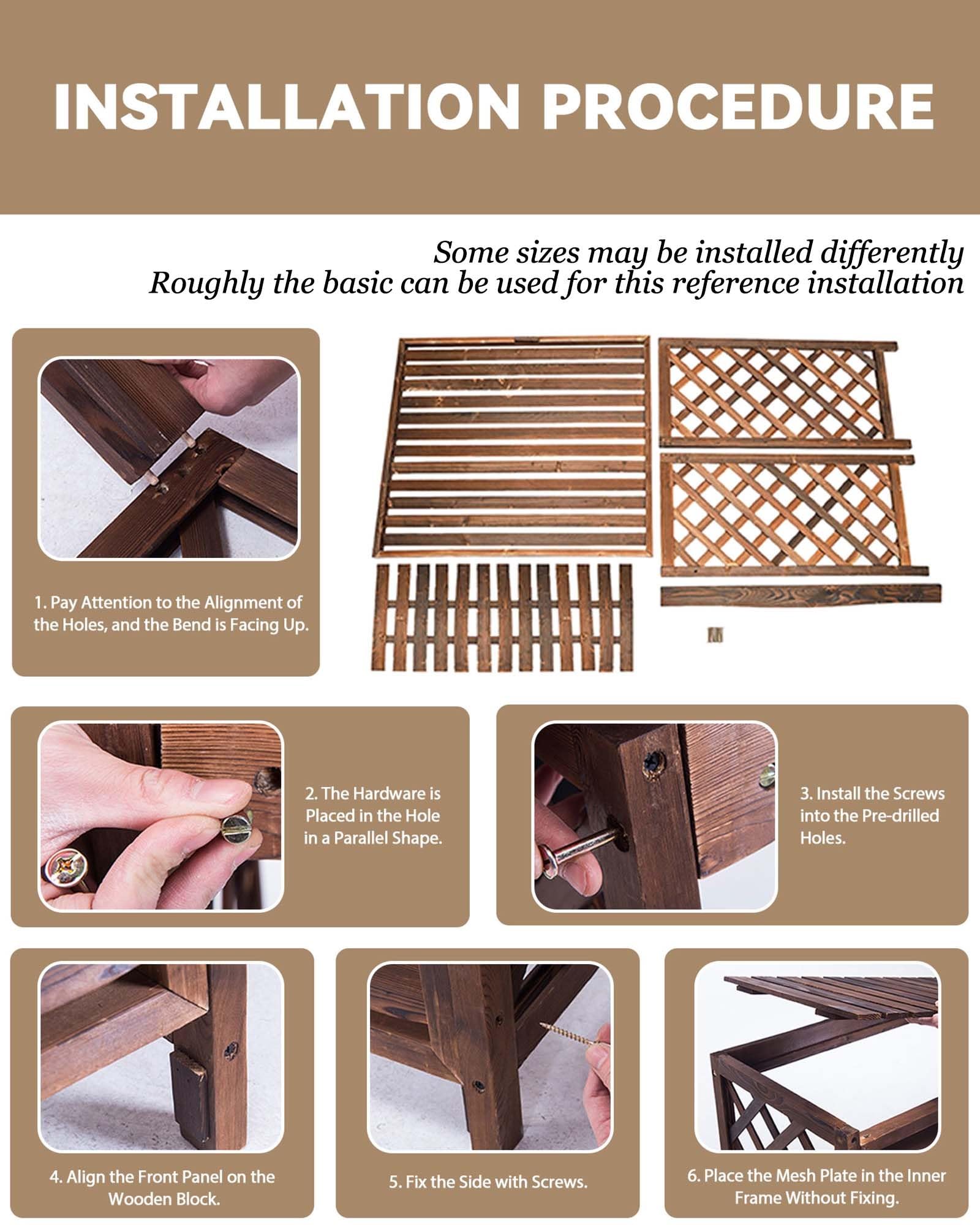Copri Condizionatore da Esterno in Legno Massiccio, Impermeabile Copricondizionatori Esterni Legno per Decorazione di Terrazze, Balconi E Patio(Medium)