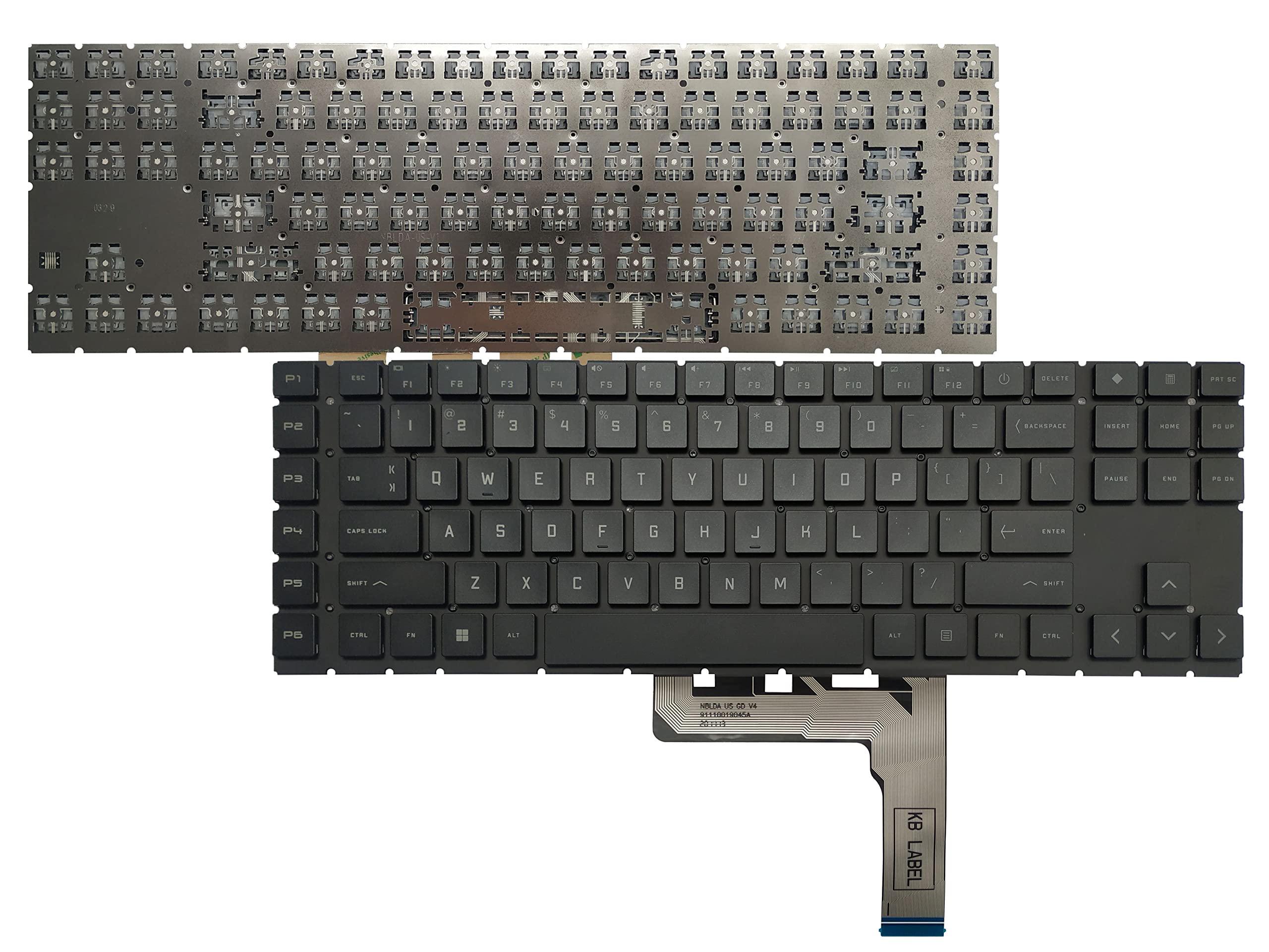 Tastiera Retroilluminata Per HP Omen 15-dc0507na - Layout UK QWERTY Nera, 1 Anno Garanzia
