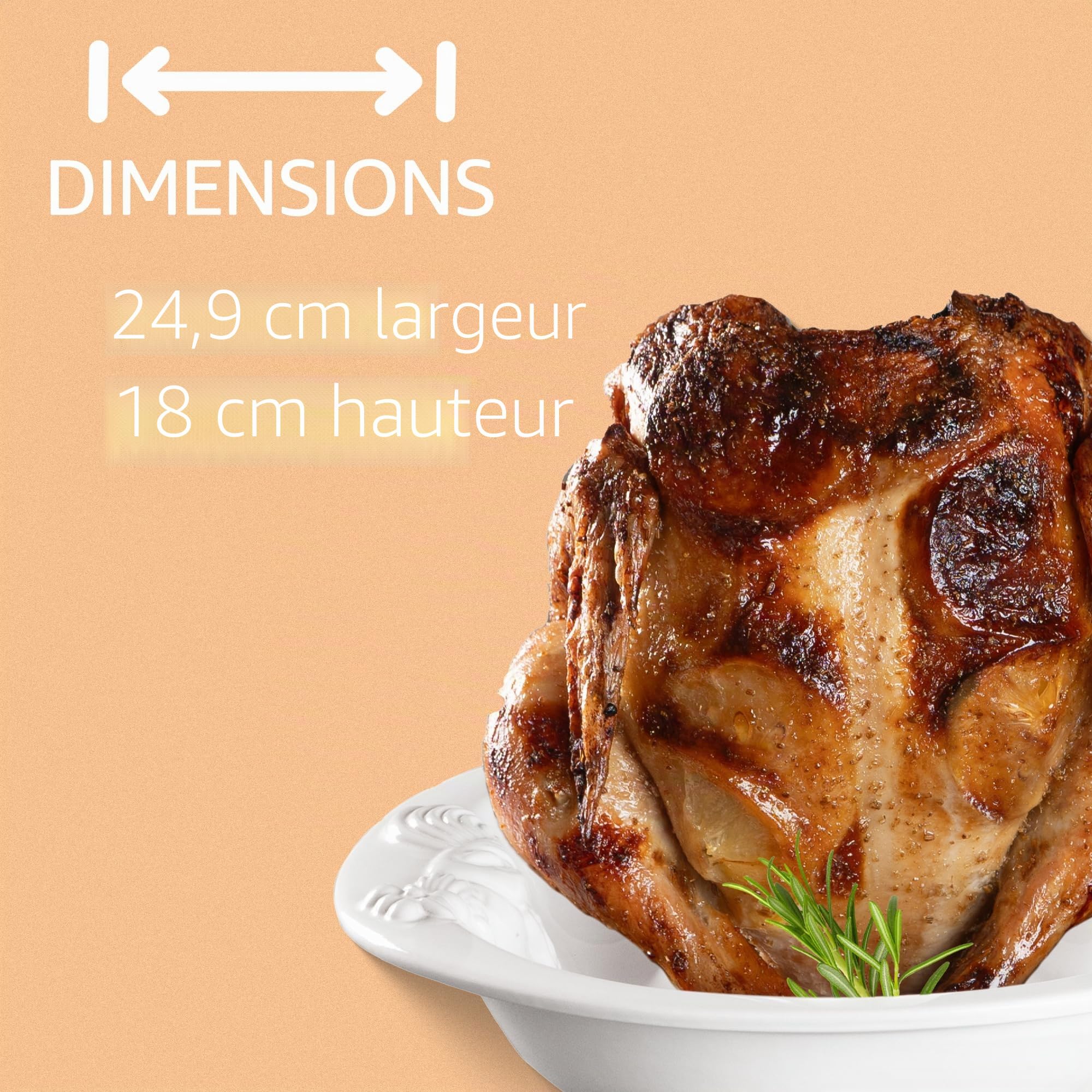 Romertopf ROEMERTOPF 2 125 04 Chiko Plat à Poulet Blanc