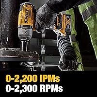 Vista 8 de DEWALT DCF900P1R 20 V MAX XR - Juego de llave de impacto inalámbrica de alto torque sin escobillas de litio-ion de 1/2 pulg. con yunque de anillo