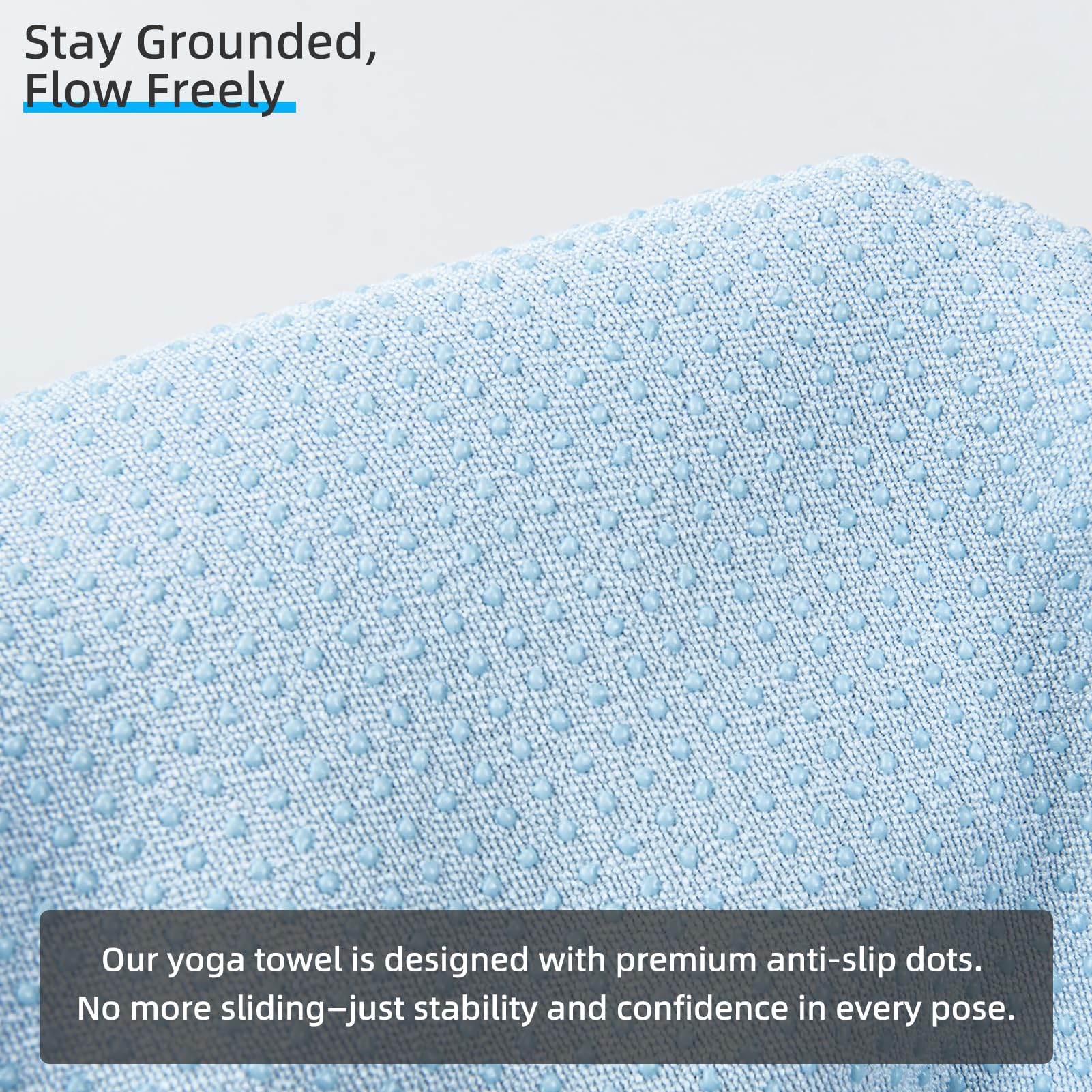 YESLIFE Non-Slip Extra Thick Hot Yoga Towel With One Sweat - View #3