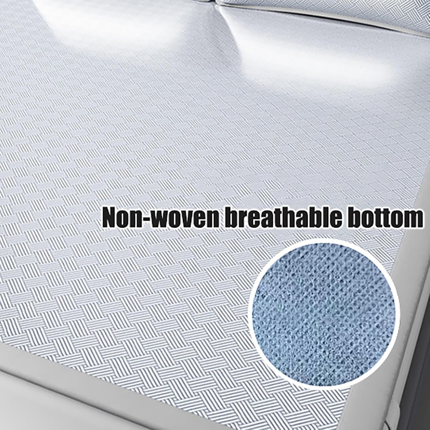 Summer Cooling Sleeping Mat, Advanced Heat-Absorbing Fabric and Anti-Slip Elastic Band,Foldable and Machine Washable, for Adults Hot Climate Dorms Travel