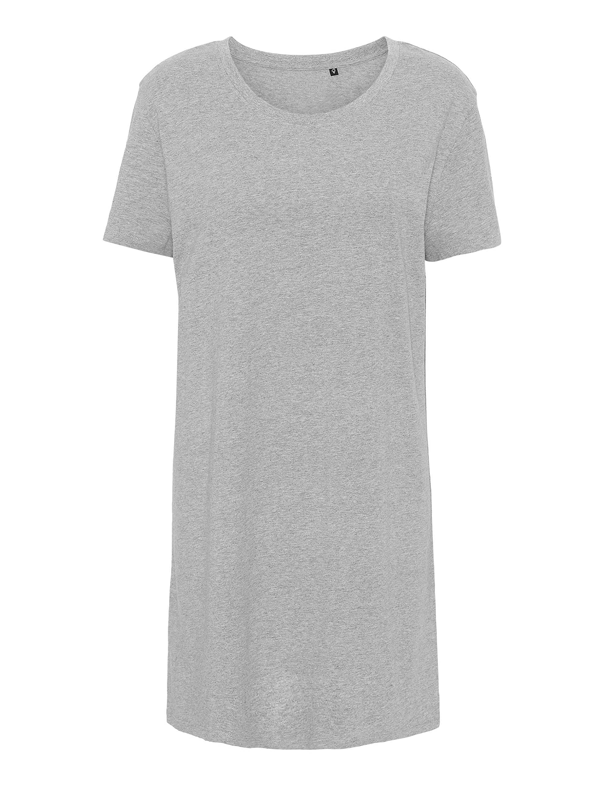 Green CatLadies Long Shaped T-Shirt 100% Organic Cotton Fairtrade, Oeko-Tex and Ecolabel Certified