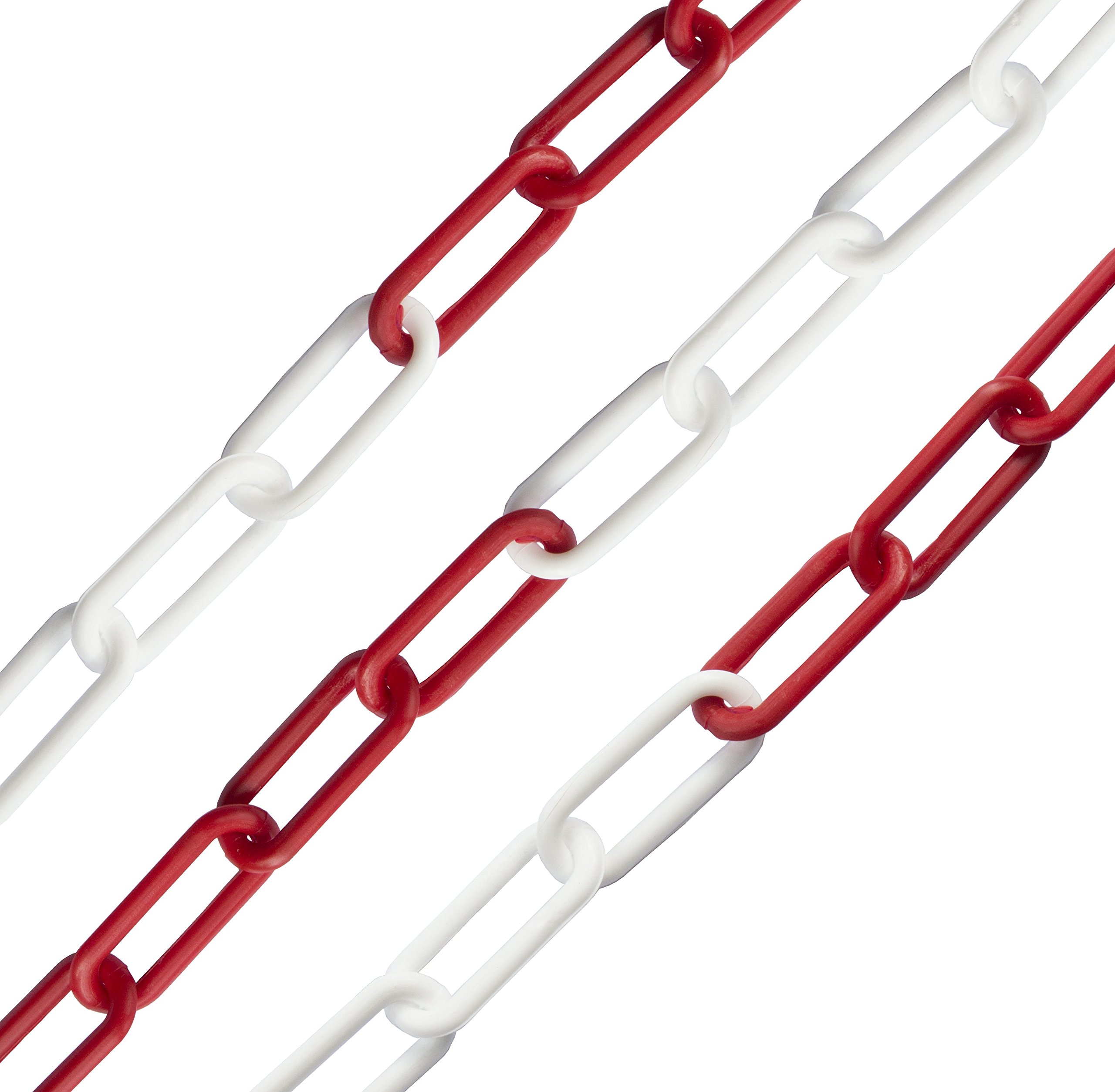 6mm Red & White 5mtr Plastic Decorative Garden Safety Warning Barrier Chain