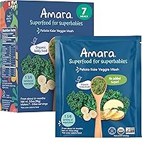 Vista 1 de Amara - Alimentos orgánicos para bebés - Etapa 2 - Papa de col rizada - Cereal para bebés para mezclar con leche materna, agua o fórmula infantil