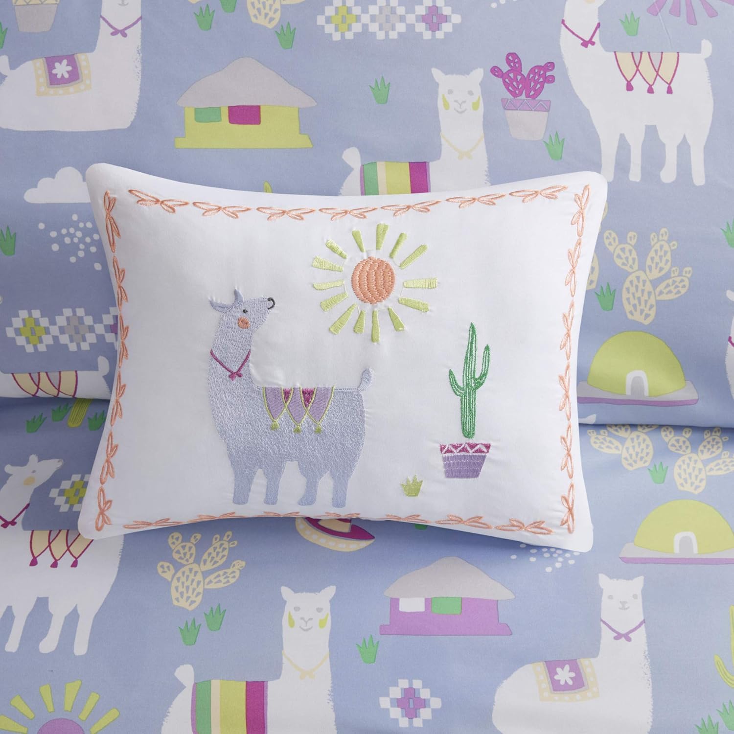 Exсluѕіvе Dіѕсоunt 70% Prісе Mi Zone Kids Season Children Bedding Girls Bedroom Décor, Full/Queen, Andes Llama Dessert Ranch Lavender