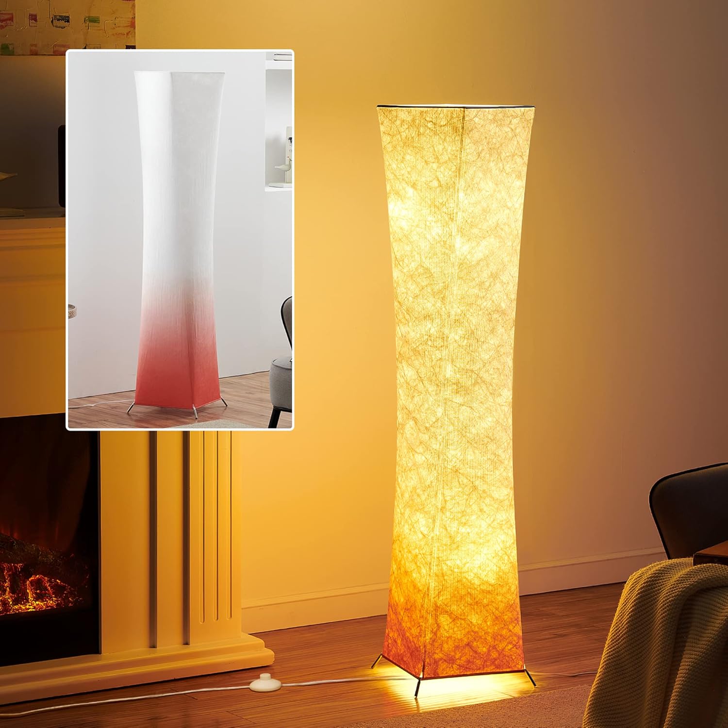 chiphy Floor Lamp, Dimmable 52" (M) Tall Standing Lamp, 3 Levels