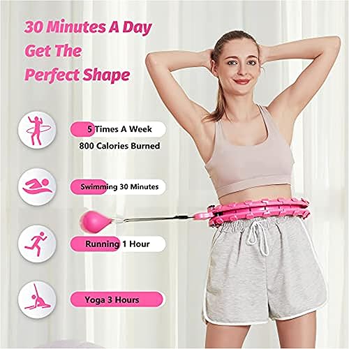Miniatura 2 de HIAGE Aros inteligentes con peso infinito para pérdida de peso de mujeres, 24 nudos desmontables con contador, equipo de mensajes de fitness 2 en 1