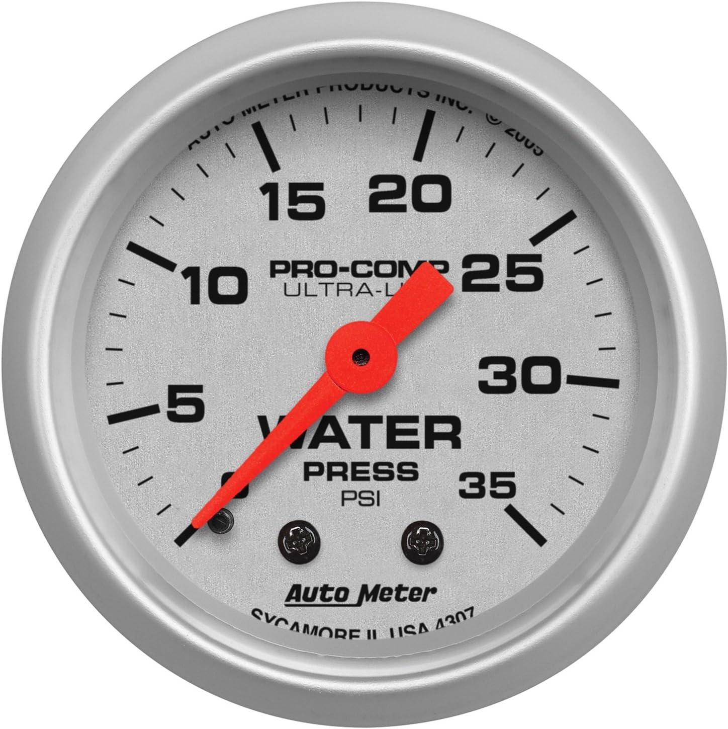Auto Meter 4307 Ultra-Lite Mechanical Water Pressure Gauge