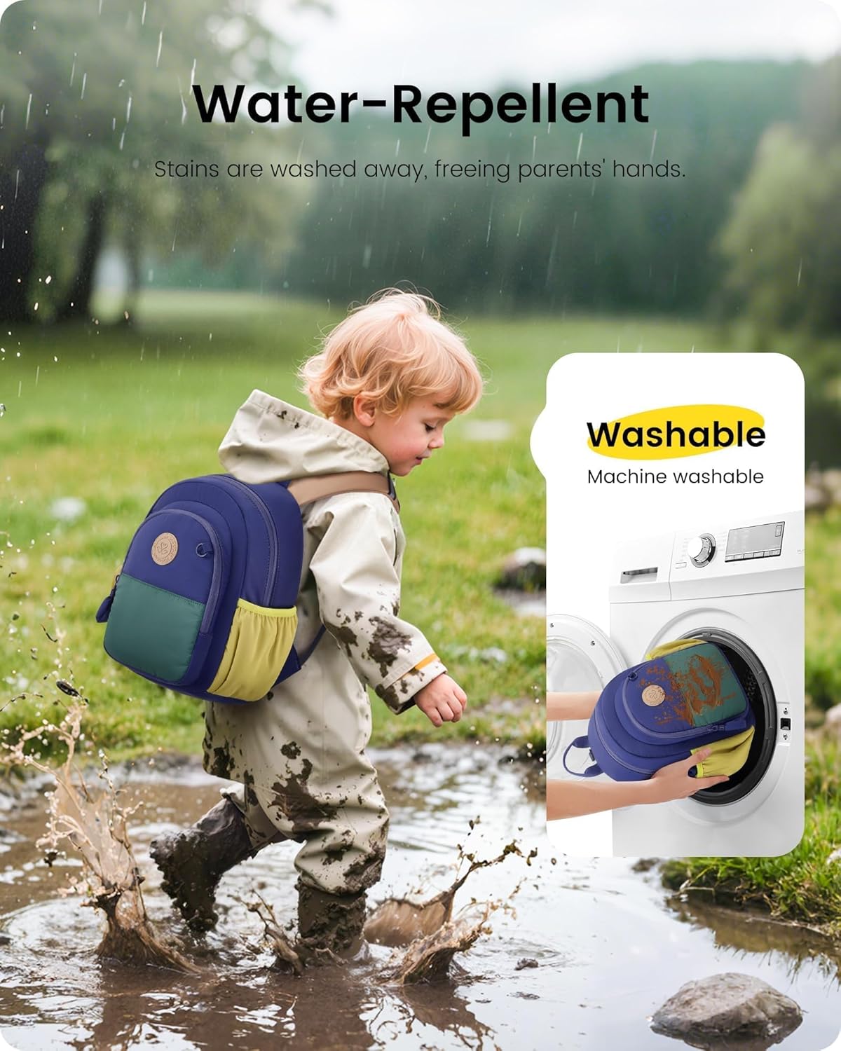 LOVEVOOK Kids Backpack for Boys 4-8, Backpack for Preschool Kindergarten, Cute Child bag for Elementary, 15" H - Image 2