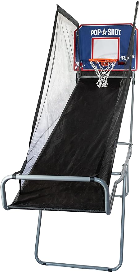 Pop-A-Shot - Pop-Up Game | Arcade Basketball Inside, Out, and On The Go | Infrared Sensor Scoring | 3 Balls | Foldable, Portable, Tote Bag Included