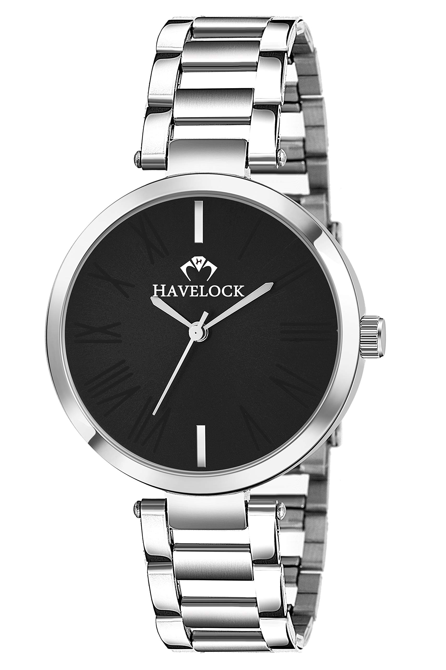 HAVELOCK Round Dial Women Analogue Watch (Black Dial Silver Colour Adjustable Strap) (B08QZQ8Q61) Amazon Price History, Amazon Price Tracker
