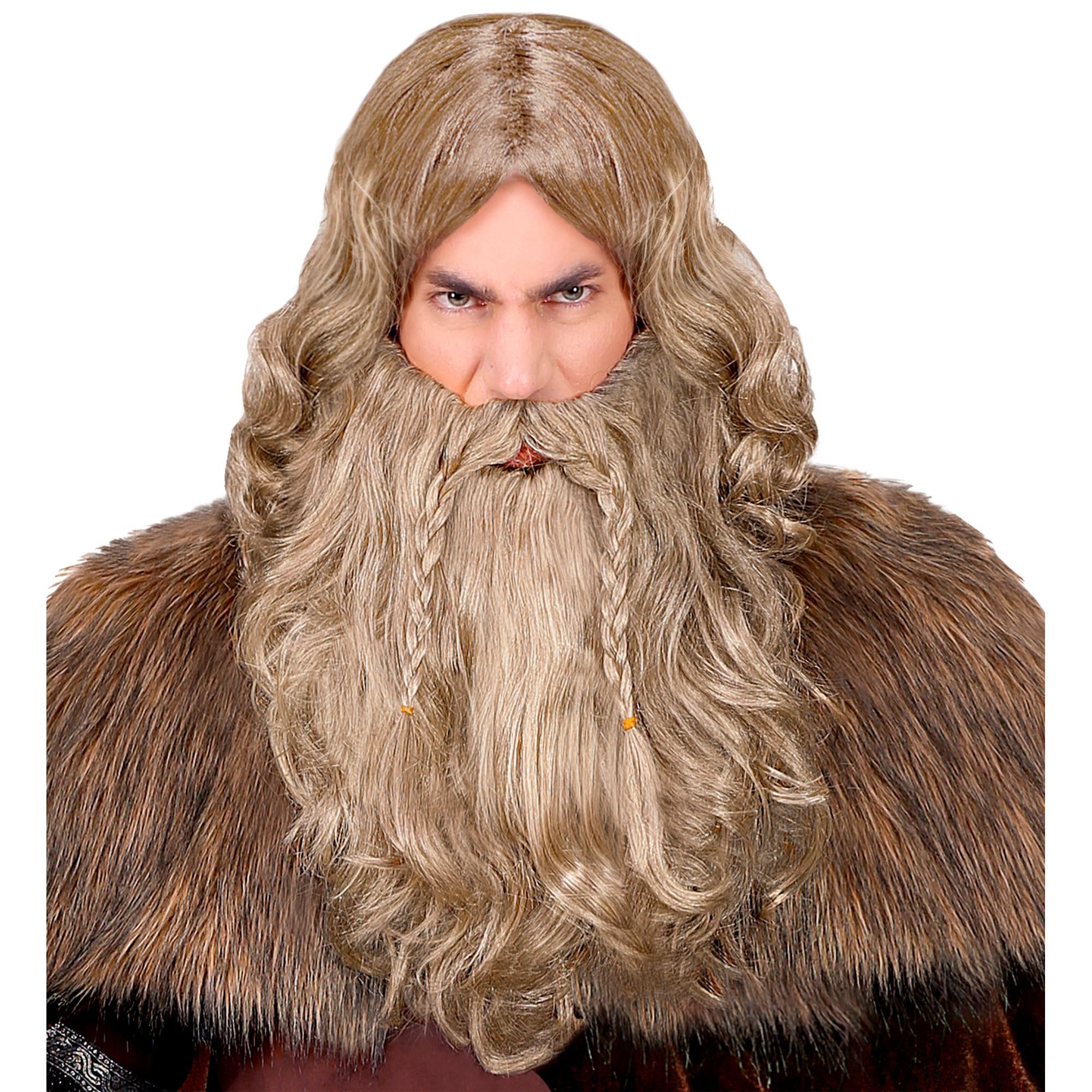 Perruque Viking avec barbe W WIDMANN MILANO Party Fashion pour déguisement de Gaulois