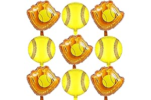 18 Inch Softball Balloons and 20 Inch Softball Glove Balloons Foil Balloons...