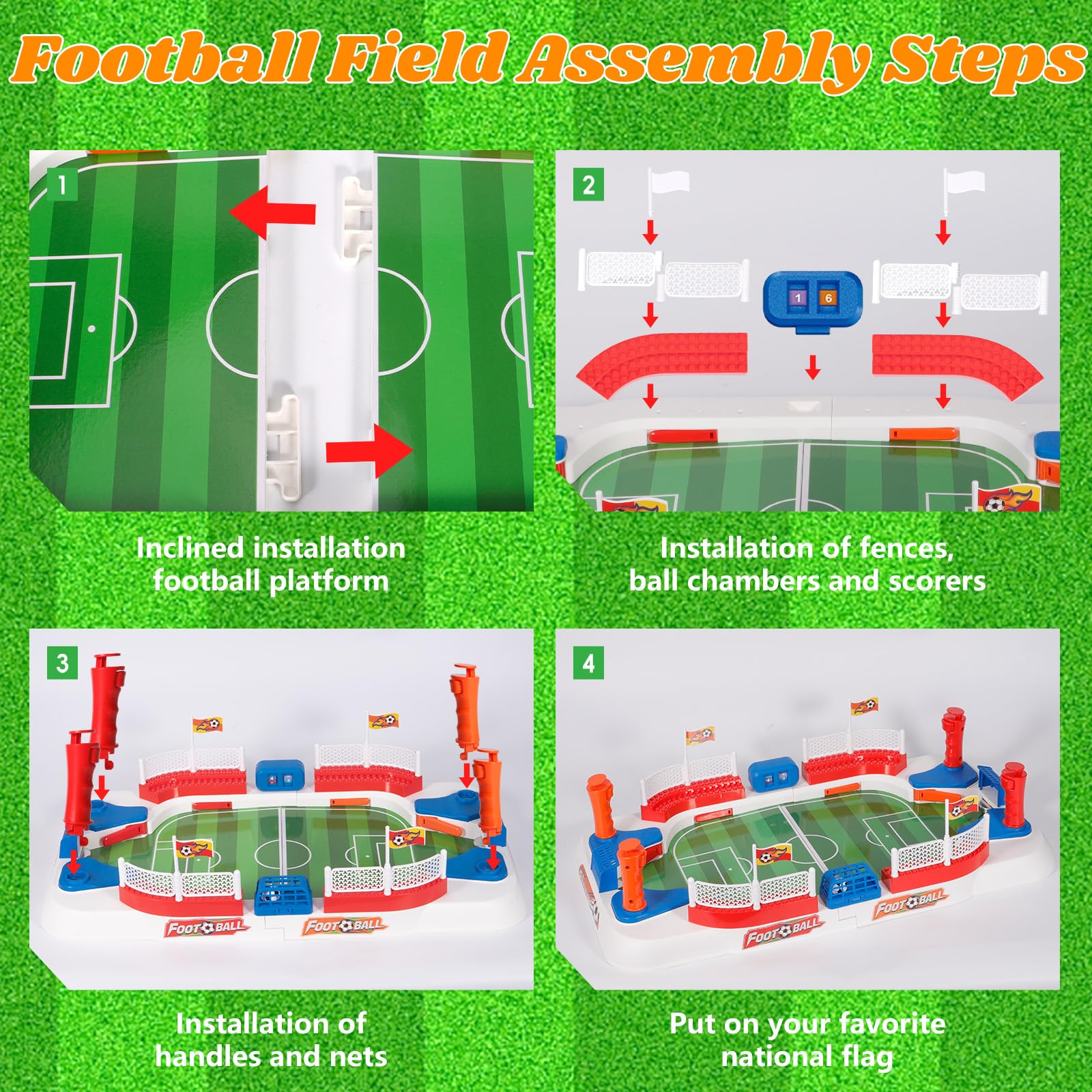 Futbolines para Niños,Mini Futbolin,con 2 Futbol,Contador,Pegatina,Futbolin Adultos,Juegos Interactivos Juego De Futbolín para 4 5 6 7 8 9 10 Años,Regalos Fútbol Niños Navidad & Cumpleaños