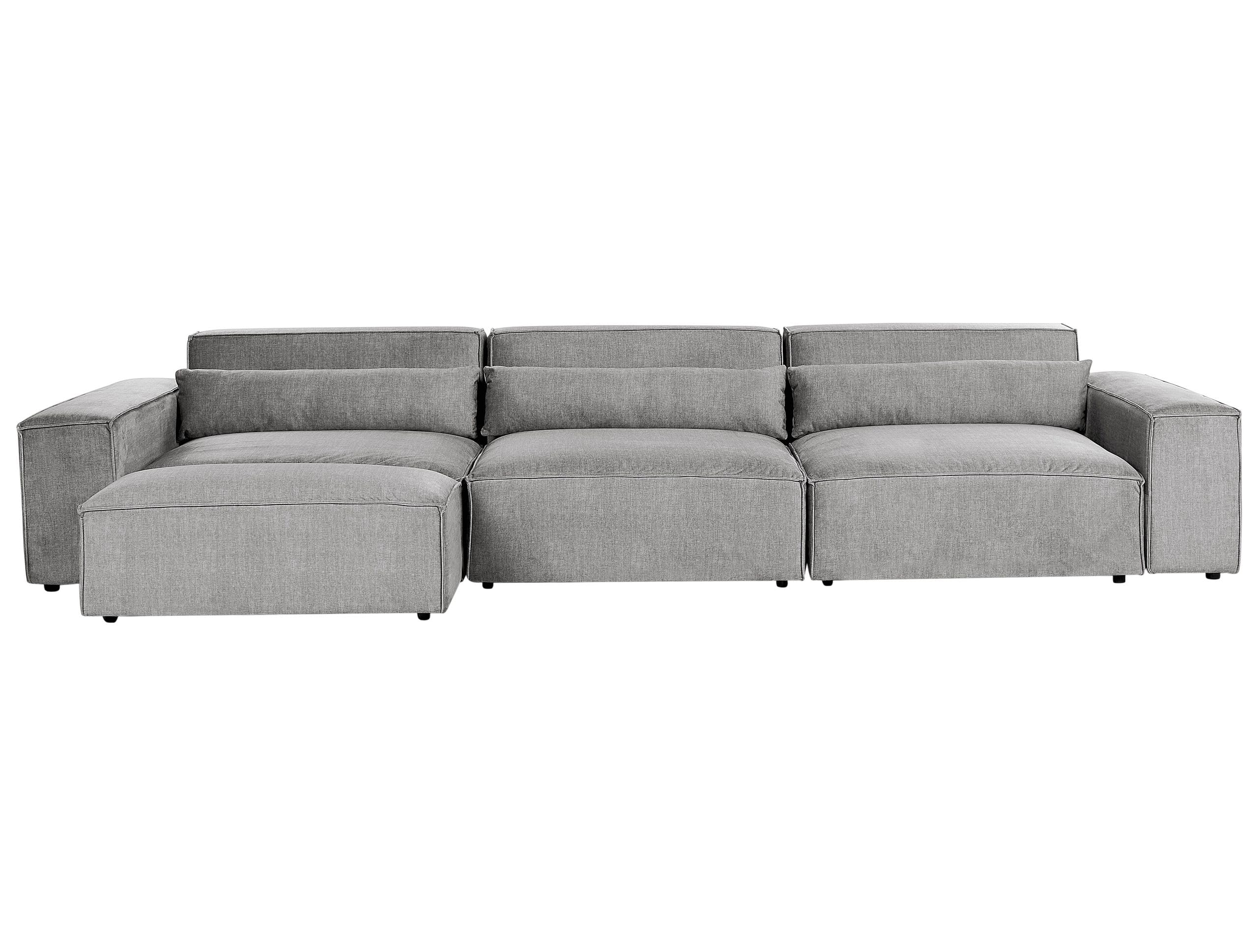Nowoczesna sofa modułowa 3-osobowa z otomaną kanapa do salonu brązowa Hellnar