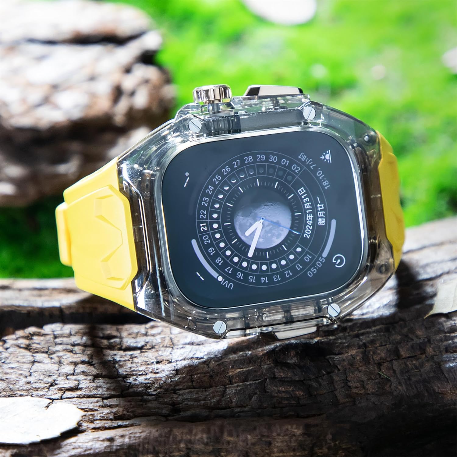VeveXiao Transparent Designer Rugged Case with Band Compatible with Apple Watch 41mm 40mm bands,Luxury Crystal Clear Protective Cover Bumper for iWatch Series 9 8 7 SE 6 5 4 Women Strap