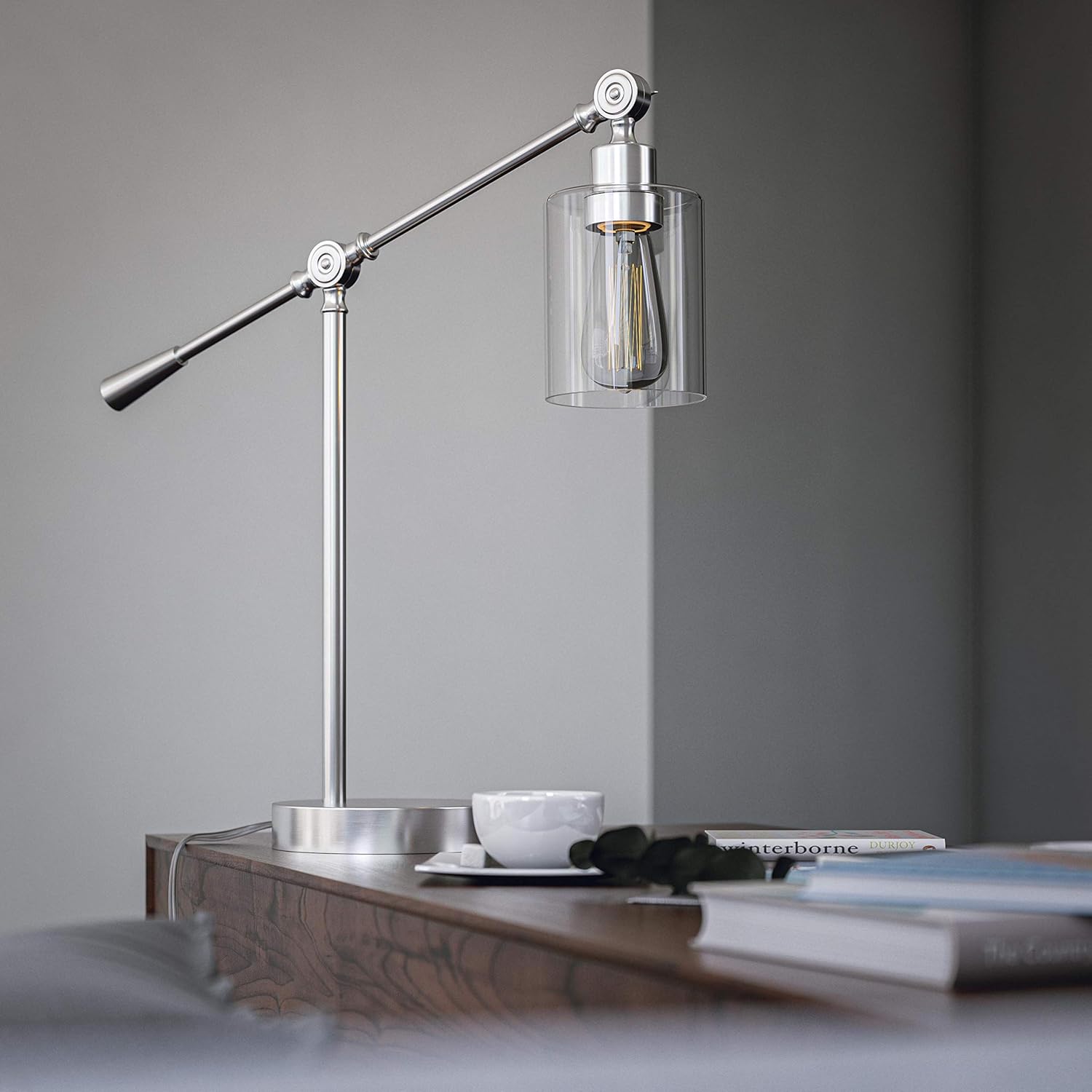 Tech Deals 🔥 Kenroy Home 32974BS Thornton Desk Lamps, Medium, Brushed Steel New Product Kenroy Home 32974BS Thornton Desk Lamps, Medium, Brushed Steel