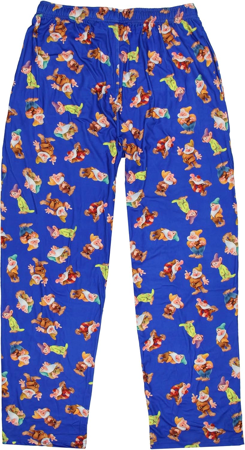 Disney Men's Snow White and The Seven Dwarfs AOP Adult Lounge Sleep Pajama Pants with Drawstring Elastic Waistband - Image 5