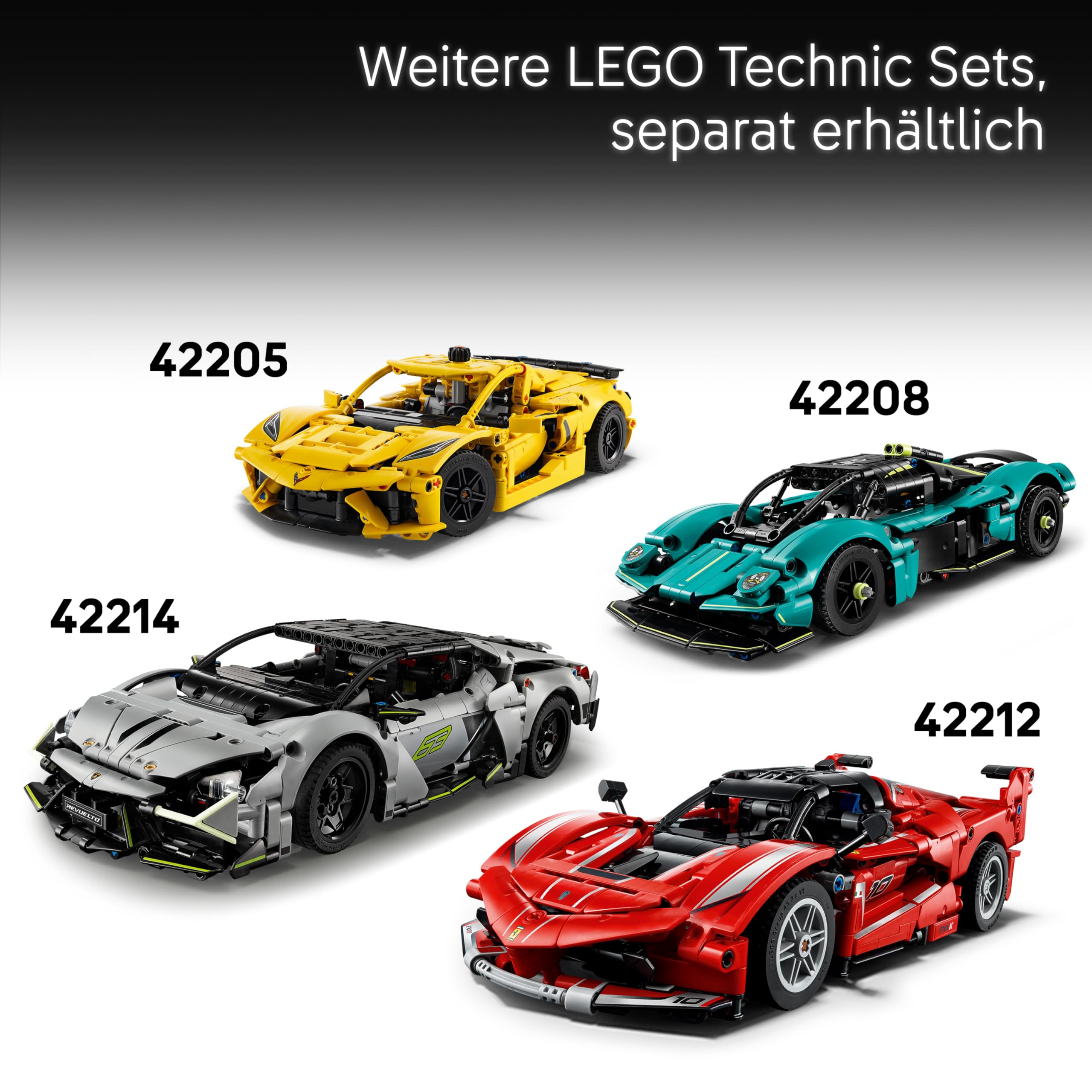 LEGO Technic Porsche 911 GT3 R Rexy AO Racing Rennwagen - Porsche Modellauto - Rennwagen zum Sammeln und Ausstellen - Porsche Modell Bauset ab 11 Jahren - Geschenk für Kinder & Autofans - 42224