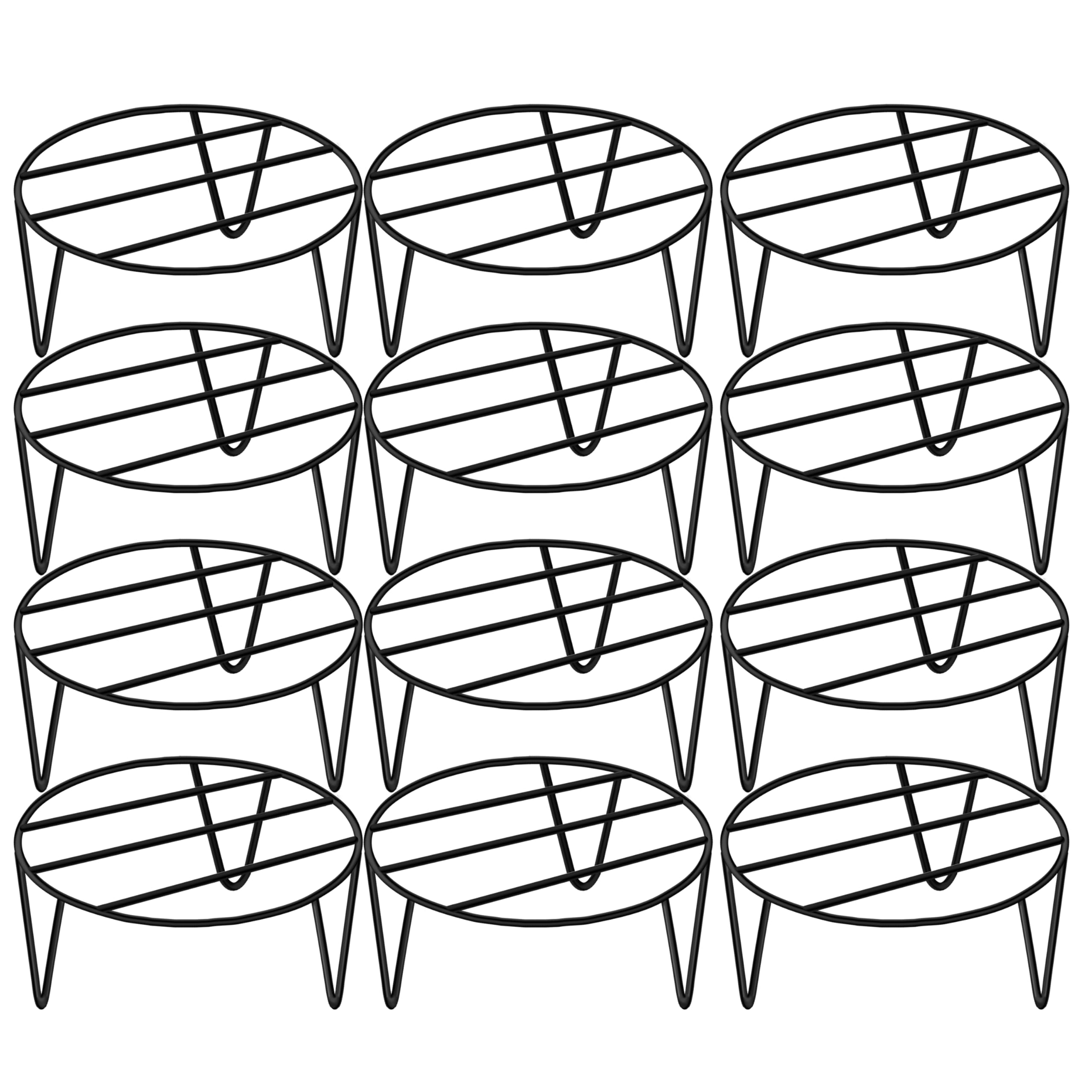 ALPINE SWIFT 12 Pack Metal Plant Stand for Outdoor Indoor Heavy Duty Flower Pot Stands for Multiple Plant, Rustproof Iron Round Shelf for Planter, Potted Plant Holder for Patio & Garden Decor (B0D8129KX5) Amazon Price History, Amazon Price Tracker