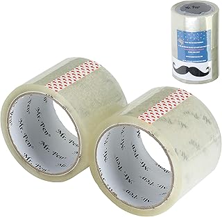 Mr. Pen- 3 inch Packing Tape, 2 Pack, Wide Tape, 45 Yards, 1.9mil, No Smell, 3 inch Tape, Shipping Tape, Packaging Tape, Packing Tape Rolls, Clear Packing Tape, Moving Tape, Packing Tape Refill