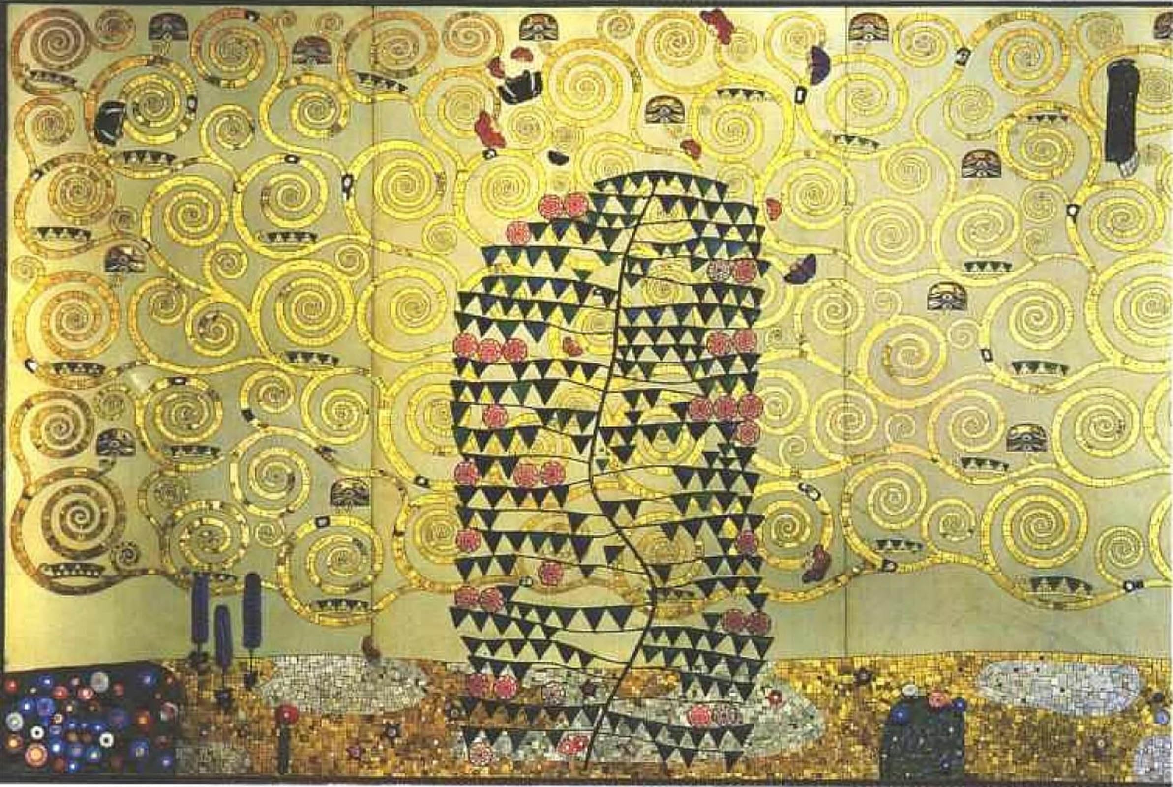 ARTXLXXBN Famous Painting Canvas Artwork Graffiti Print Fulfillment Fulfillment Work template for the Stoclet Frieze by Gustav Klimt Portrait Canvas Image for Home Decor 60x90cm
