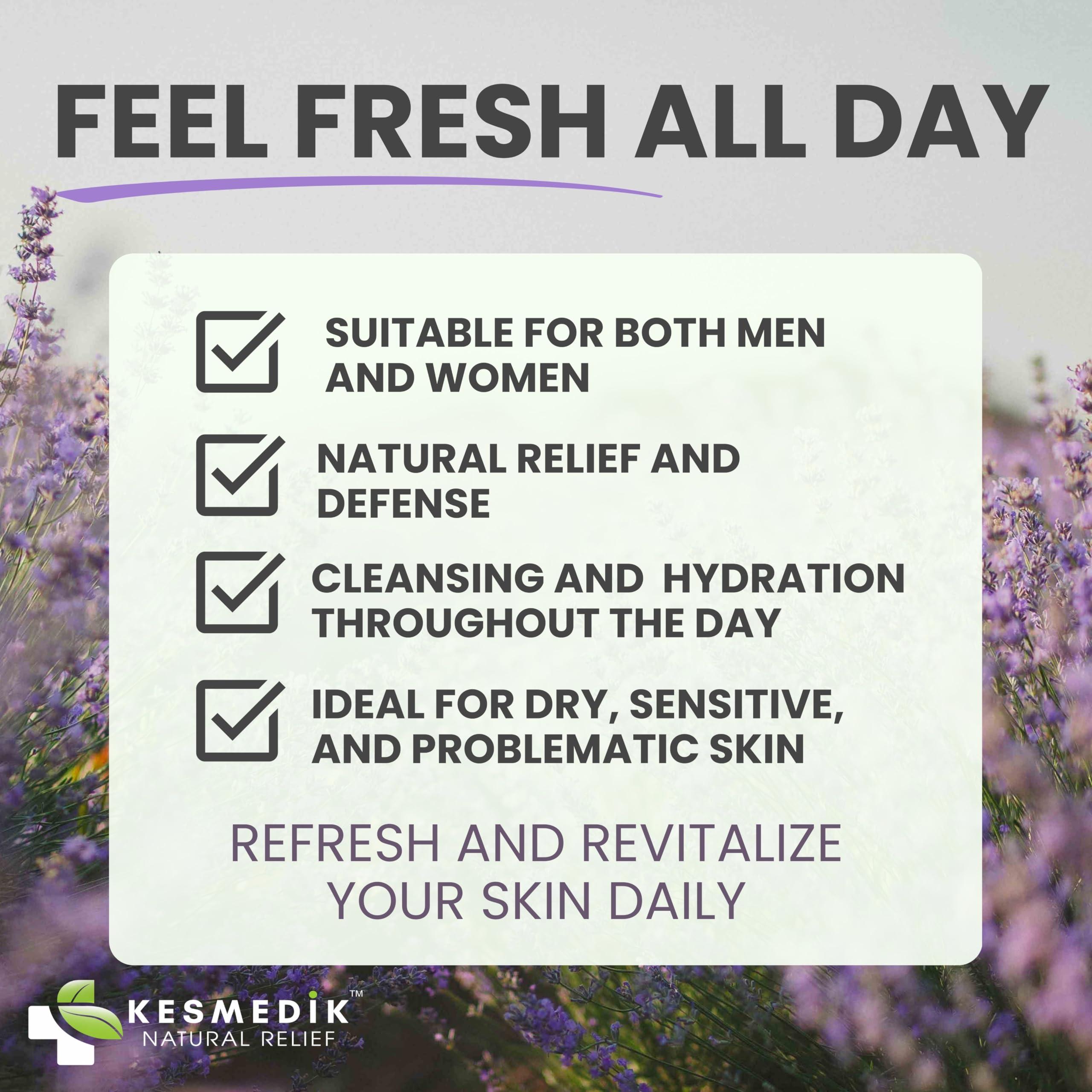 Gel de baño MaxTherapy, de árbol de té y lavanda, alivio de la picazón en la piel, combate el olor corporal, alivia la picazón fornal, pie de atleta, tiña y piel sensible, hombres y mujeres 6
