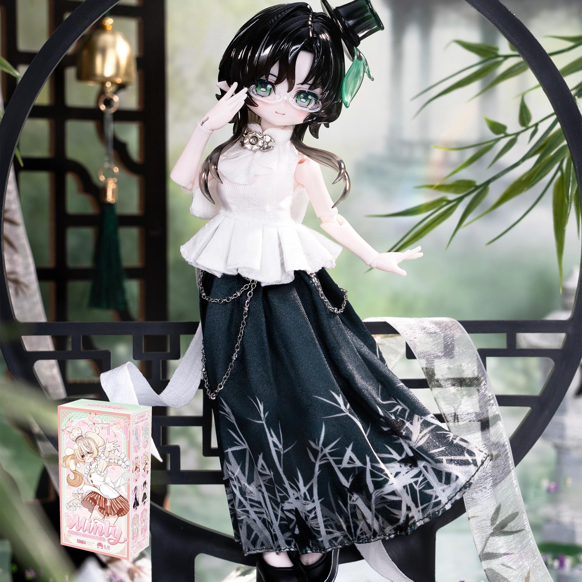 TOYVERSE COME4FREE BJD BJD Minty Little Lucky Spirits Series ZhuQing standardowa edycja 1 szt. / 20 cm BJD lalka z ubraniami dla lalek prezent urodzinowy 15+